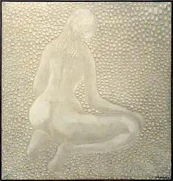 Klečící akt (1961), olej