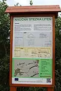 Informační panel zastavení Vodárna Liteň