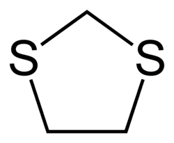 Strukturní vzorec 1,3-dithiolanu