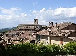 Panorama s kostelem sv. Františka