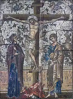 Ukřižování (byzantská mozaika, 1290)