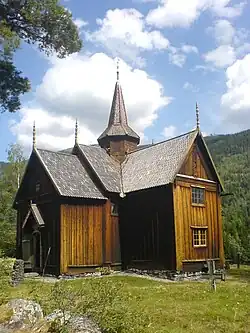 Dřevěný sloupový kostel Nore stavkirke