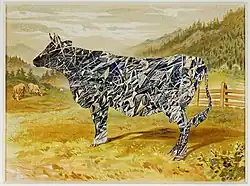 Jiří Kolář, Kráva, která snědla T (1969), interkoláž