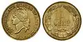 Jednocentová mince z roku 1861