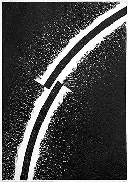 Přerušená segmentová dráha, kolografie, 1973
