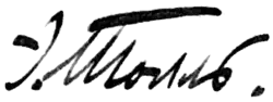 Eduard Toll – podpis