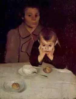 Josip Račić, Majka i dijete, olej na plátně, 1908
