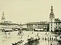 Pohled na radnici přes Masarykovo náměstí (tehdy Hlavní) v roce 1911