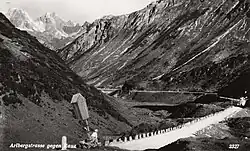 Arlberg, místo konání ÖJV-lyžařského kurzu v prosinci 1937