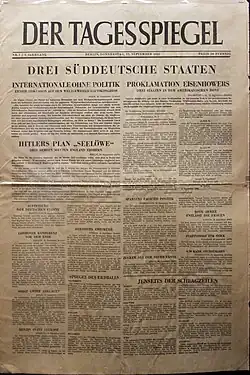 Titulní strana z 27. září 1945