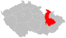 Olomoucký kraj na mapě