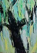 "Černý strom", Olej na kartonu, 100x70, 2007