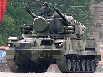 9K22 Tunguska na přehlídce v Moskvě, 2008