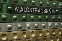 Výzdoba stanice Malostranská