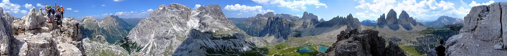 360-Grad-Panorama z vrcholu Toblinger Knoten