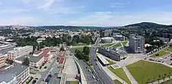 Pohled na východní část centra města