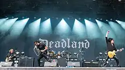 Deadland Ritual na festival Rock im Park 2019. Zleva: Butler, Perez, Sorum a Stevens