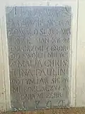 Náhrobek v předsíni sakristie