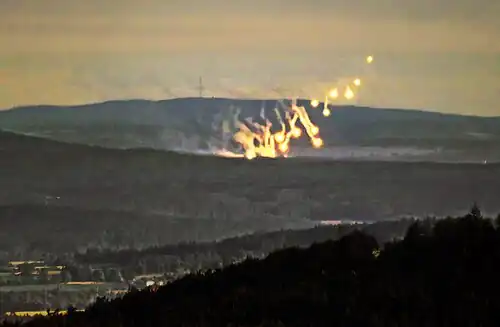 Cvičení v rakouském VVP Allentsteig, v pozadí hora Jauerling