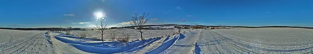 360° panoramatický pohled na obce Protivanov a Buková
