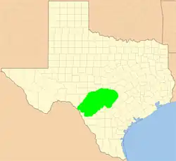 Poloha v státě USA Texas