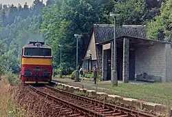 Zastávka a hláska Jívová v roce 1994