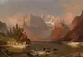 Pohled na Dürrenské jezero se skupinou Cristallo (Monogramista A. C., 19. století)