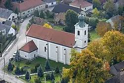 Letecký pohled na Városlőd