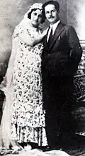 Abd al-Kádir al-Husajní na své svatbě (1934)