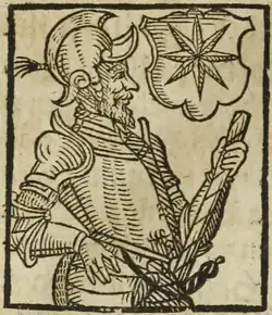 Adam I. ze Šternberka (kresba B. Paprockého, Zrcadlo slavného Markrabství moravského, 1593)
