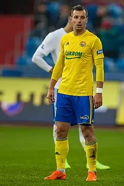Adnan Džafić v dresu FC Fastav Zlín v říjnu 2019