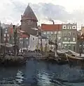 Život v rybářském přístavu (z Gdaňska?) (kolem 1916)