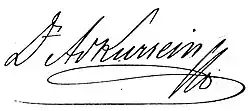 Adolf Kurrein – podpis