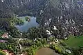 Letecký pohled na jezero Pískovna