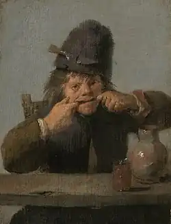 Adriaen Brouwer, Mladá tvář (Jonge man die een gezicht trekt)