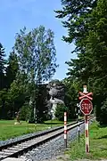 trať Trutnov – Teplice nad Metují před vstupem do Adršpašských skal