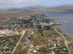 Port Stanley ze vzduchu