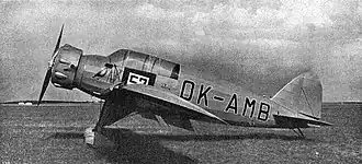 Walter Bora a Aero A-200, pilot Ambruš (OK-AMB)