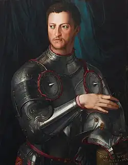 Agnolo Bronzino - Cosimo I de' Medici in armour, 1545