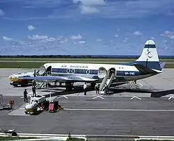 Podobný typ letounu Vicker v barvách Air Rhodesia