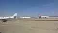 Letadla společností Air VIA a Bulgarian Air Charter.