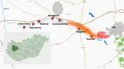 Havárie na mapě ( = místo protržení hráze)