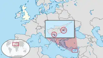 Poloha Akrotiri a Dekelie