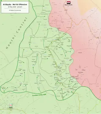 Mapa ofenzívy