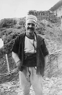 Albánci z údolí Horní Řeky nedaleko Debaru, 1907
