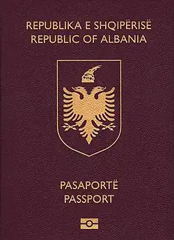 Albánský cestovní pas