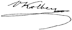 Oskar Kolberg – podpis