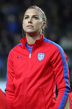 Morganová před přátelským zápasem s Anglií v roce 2015