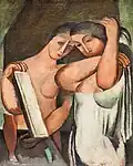 Alfréd Justitz Dvě ženy před zrcadlem (1923)