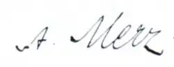 Alfred Merz – podpis